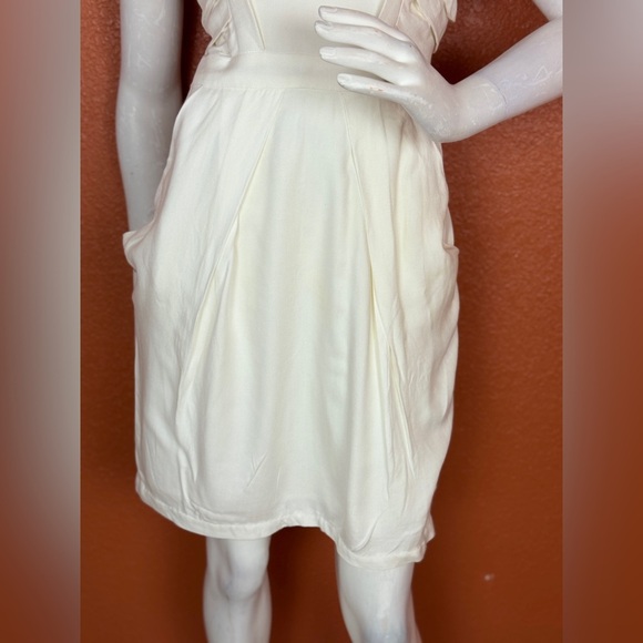 BCBGeneration Cream Mini Dress Size 10 - Picture 5 of 12